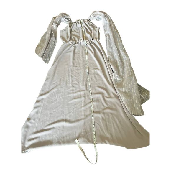 SHEIN Light Purple Light Long Flutter Sleeves Floor Length Dress SzXL - Picture 7 of 9